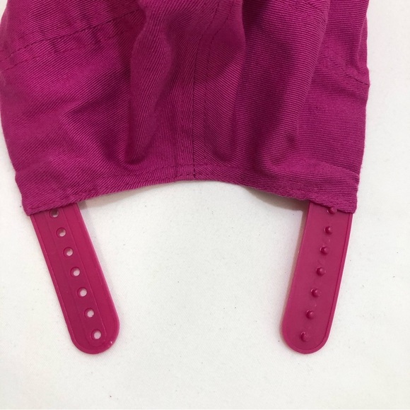 Hello Kitty Sanrio Glitter Stars Hot Pink Black Hat Cap Adjustable Youth Teen - Picture 9 of 13